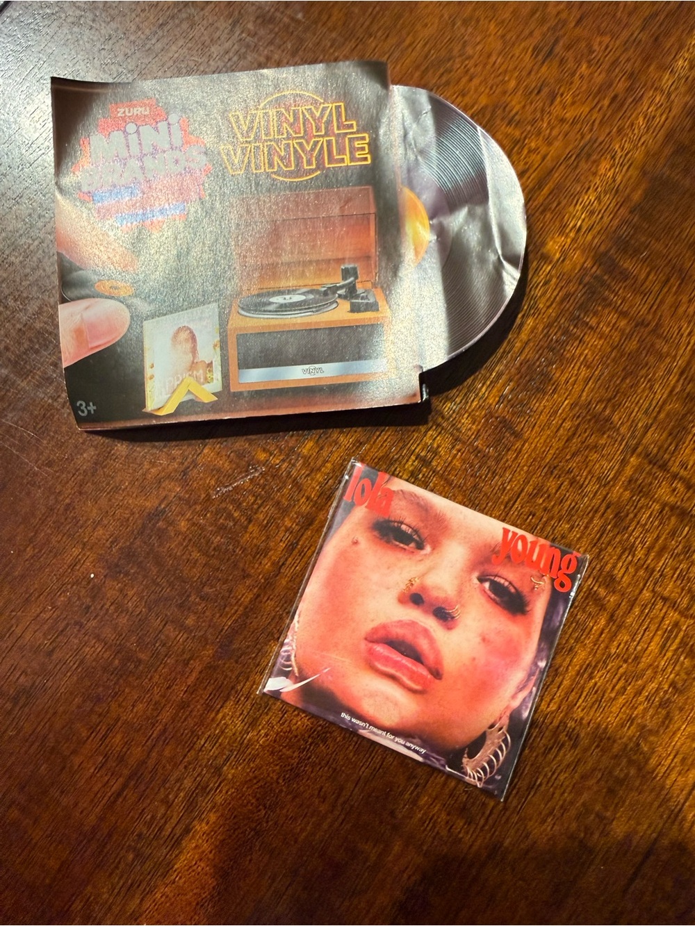 HTF Mini Brands Vinyl Records Music series by Zuru RED record messy Lola young